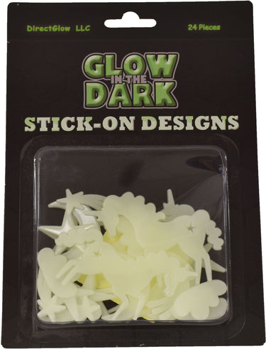 24 Piece Glow in the Dark Unicorns Wall Ceiling Decor